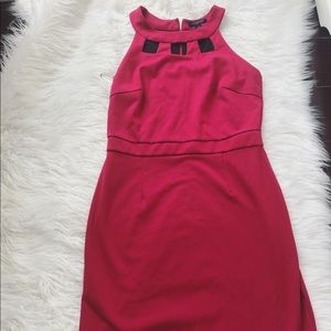 maroon, dark red fit banana republic dress